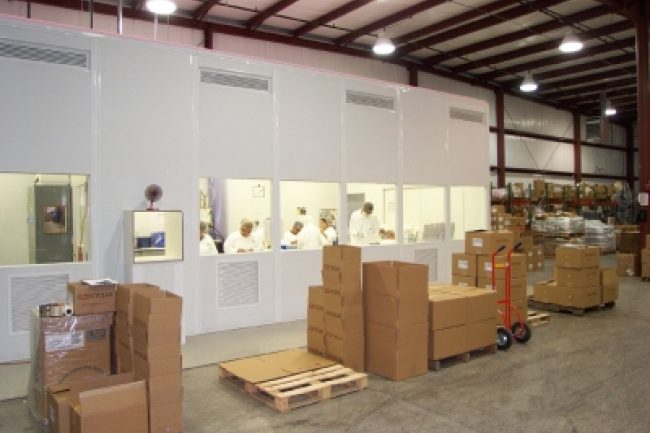 Modular Cleanroom packaging area