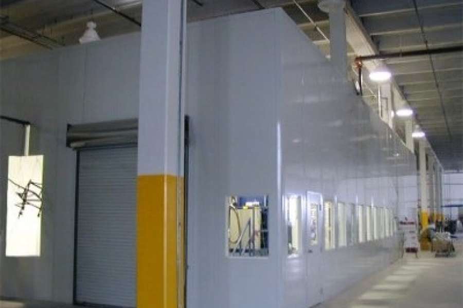 Noise and Dust Containment Room Overhead Door