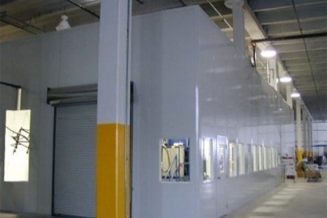 Noise and Dust Containment Room Overhead Door