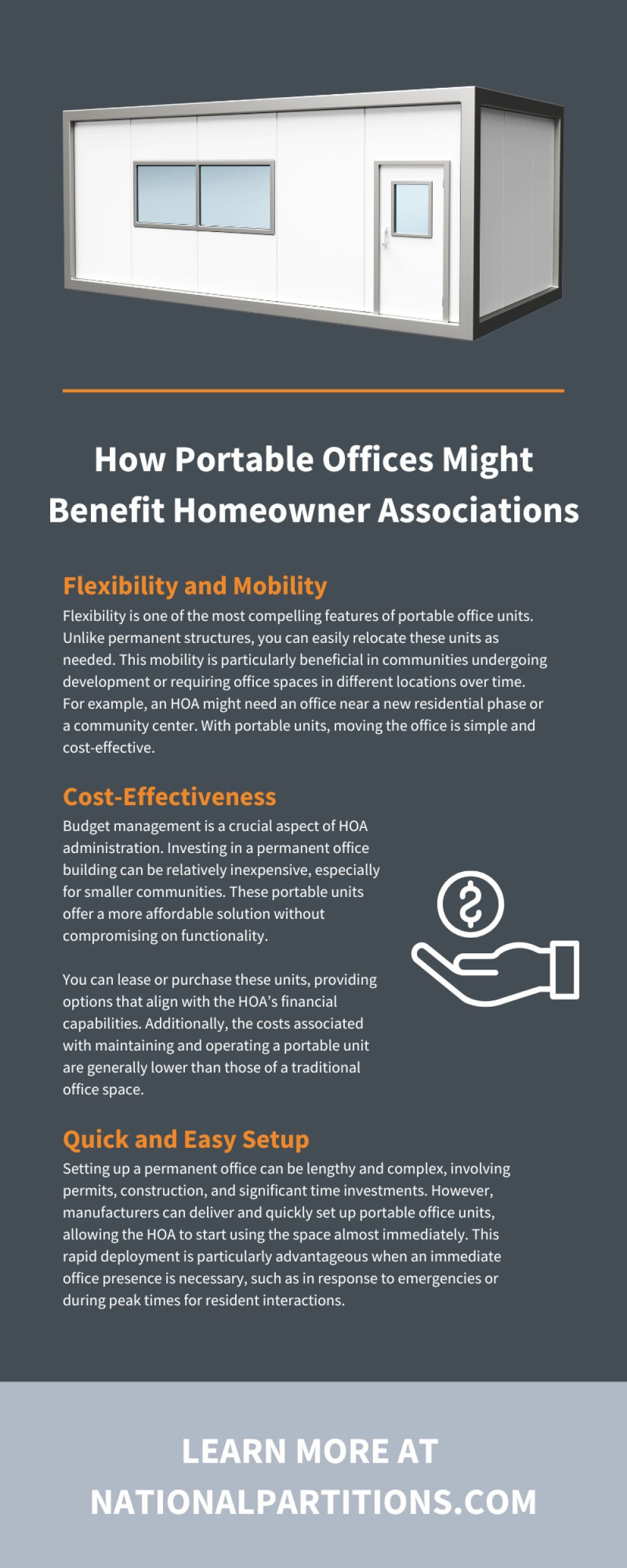 National Partitions 297297 portable office benefits infographic1