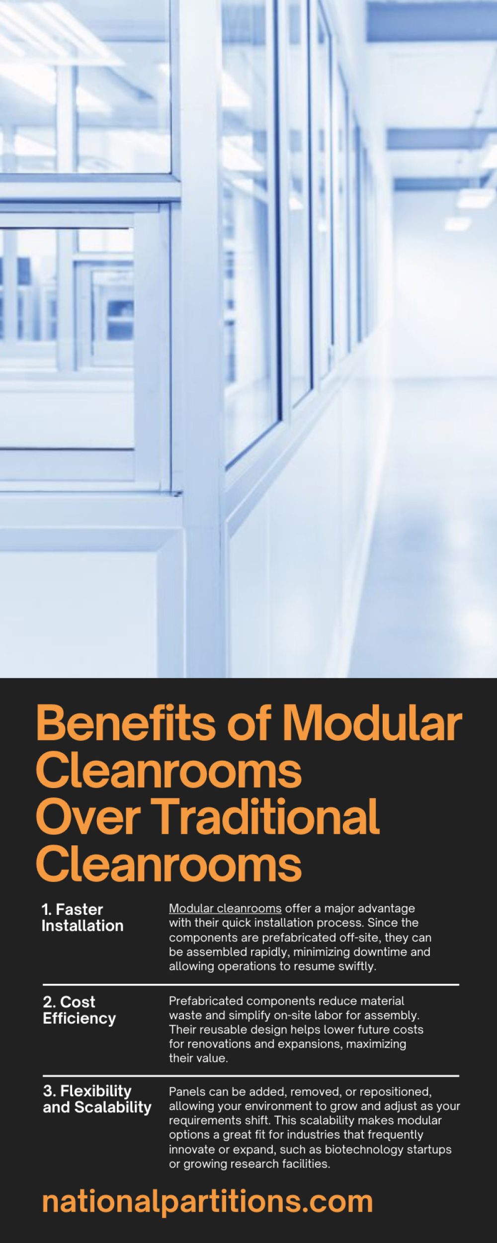 National Partitions 351919 Over Traditional Cleanrooms infographic1